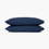 organic cotton percale pillowcase set deep sea blue