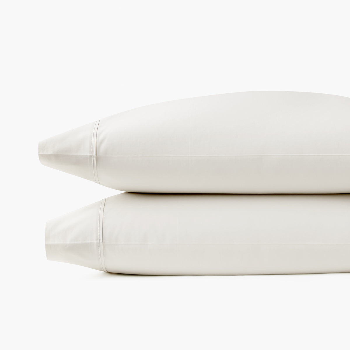 organic cotton percale vapour white cooling pillowcases set