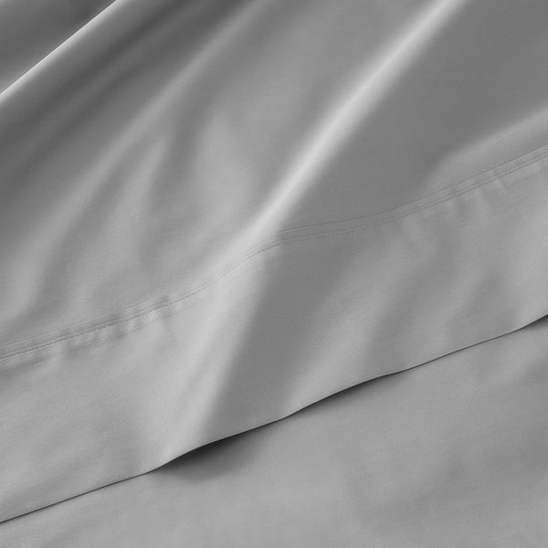 organic cotton percale concrete gray cooling sheets pillowcases set