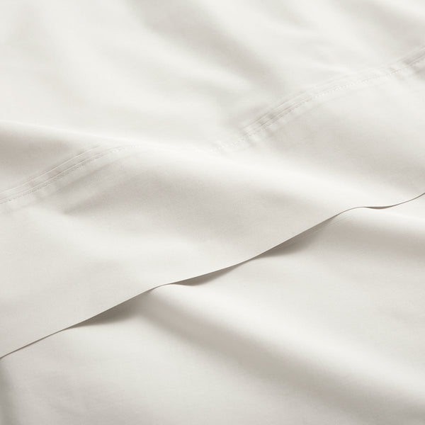 organic cotton percale natural vapour white cooling sheets pillowcases set