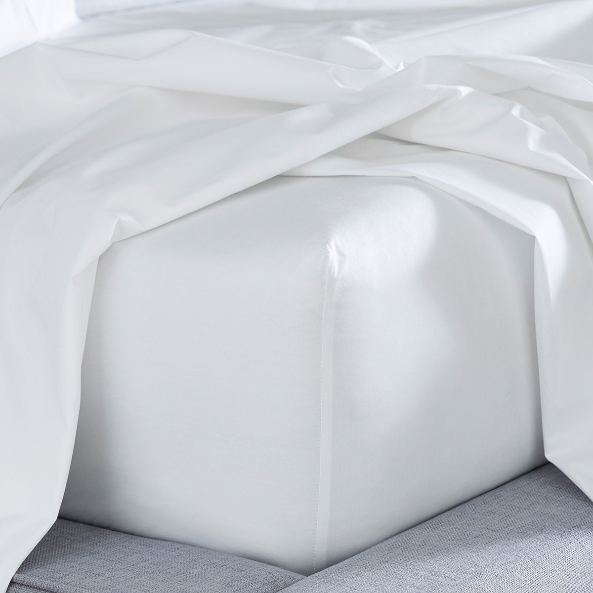 organic cotton percale white cooling sheets pillowcases set