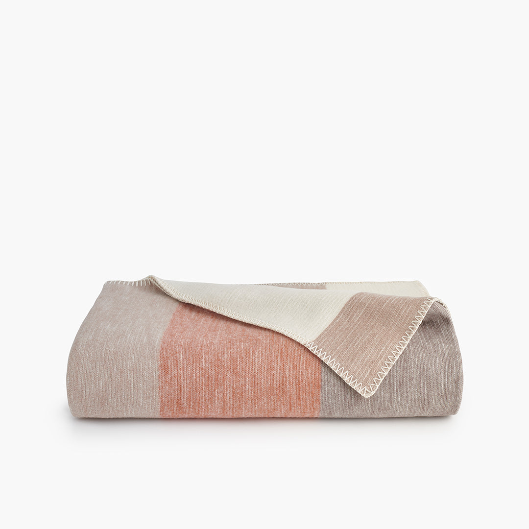 organic cotton wool throw blanket sedona stripe
