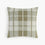 organic cotton wool throw pillow cover green tartan plaid