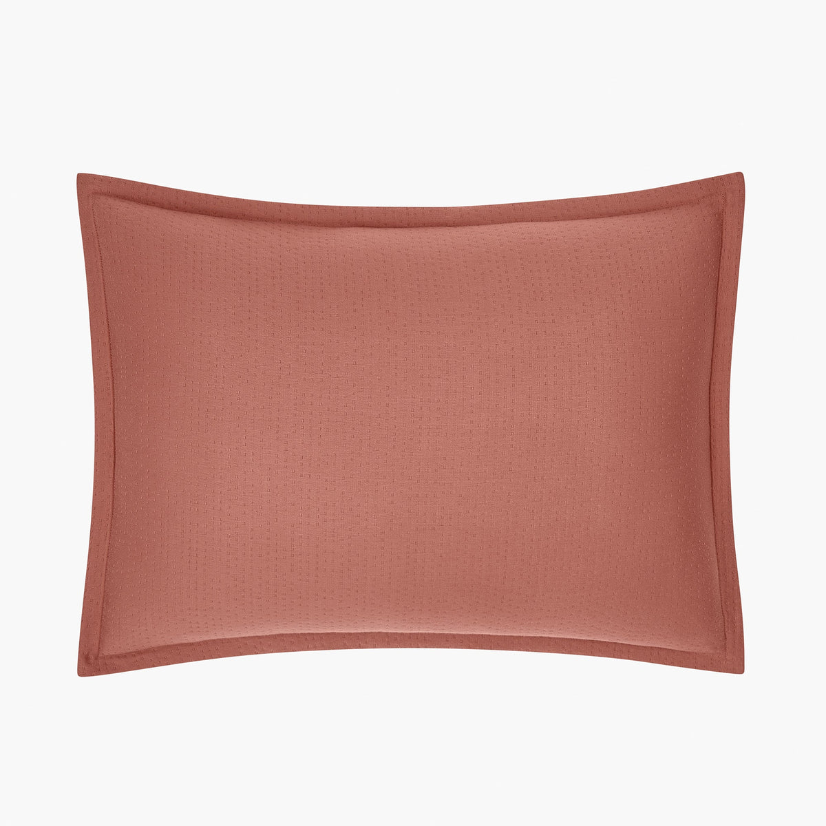 organic matelasse sham set clay detail