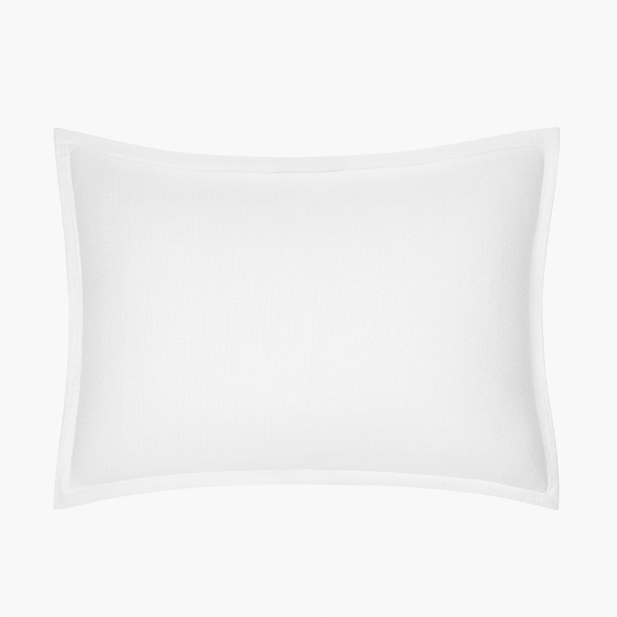 organic matelasse sham set white detail