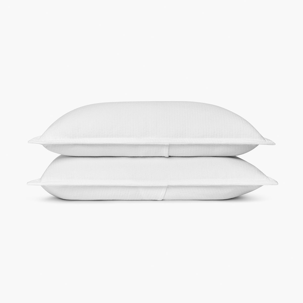 organic matelasse sham set white