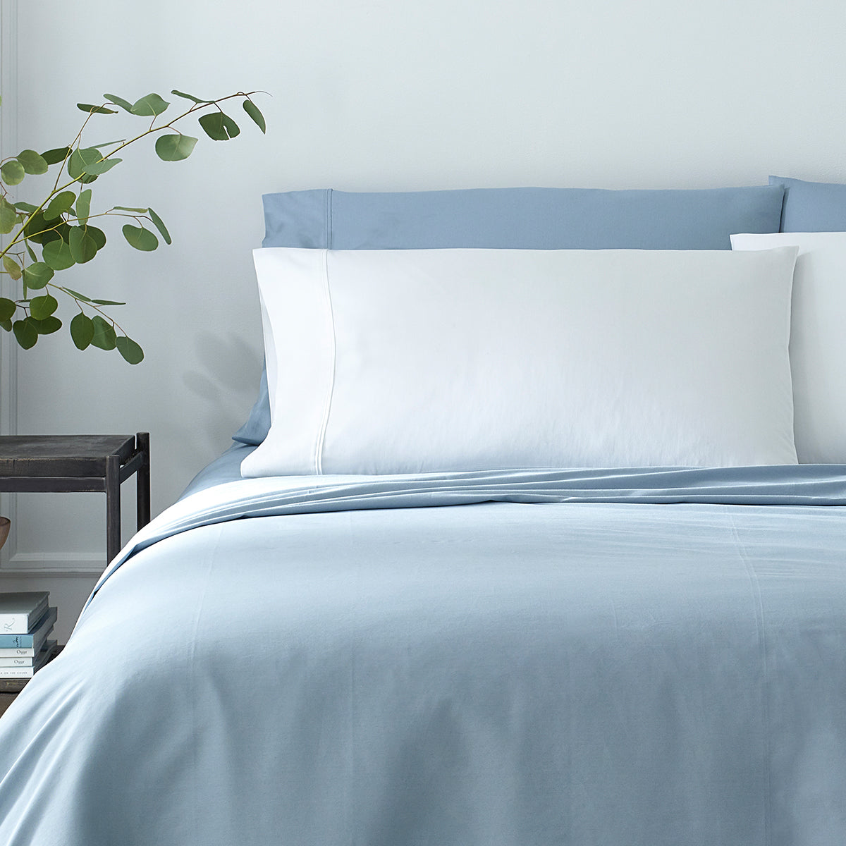 organic sateen pillowcases white lifestyle