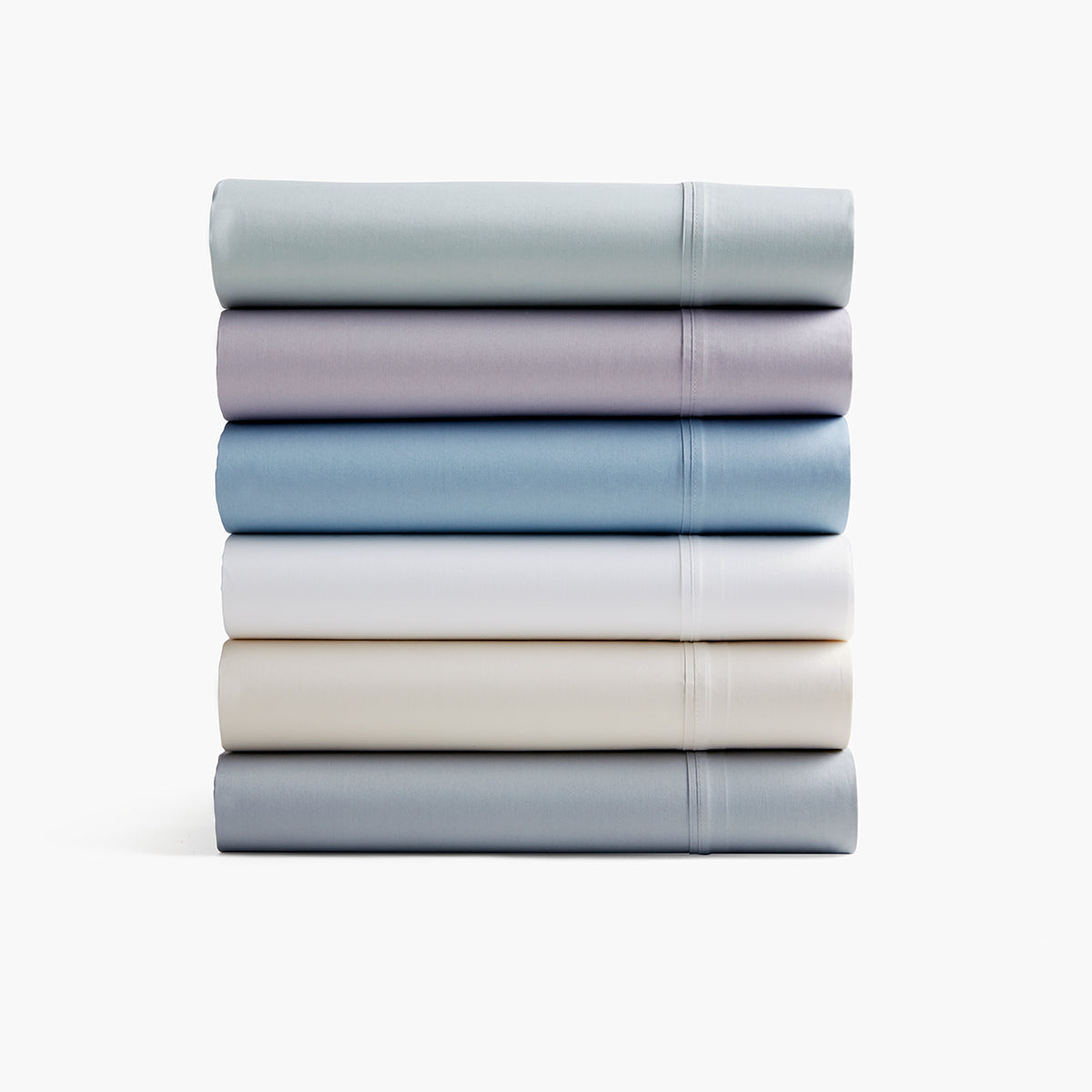 organic sateen pillowcases white stack