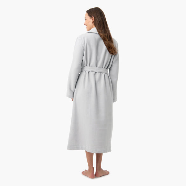 organic waffle robe glacier