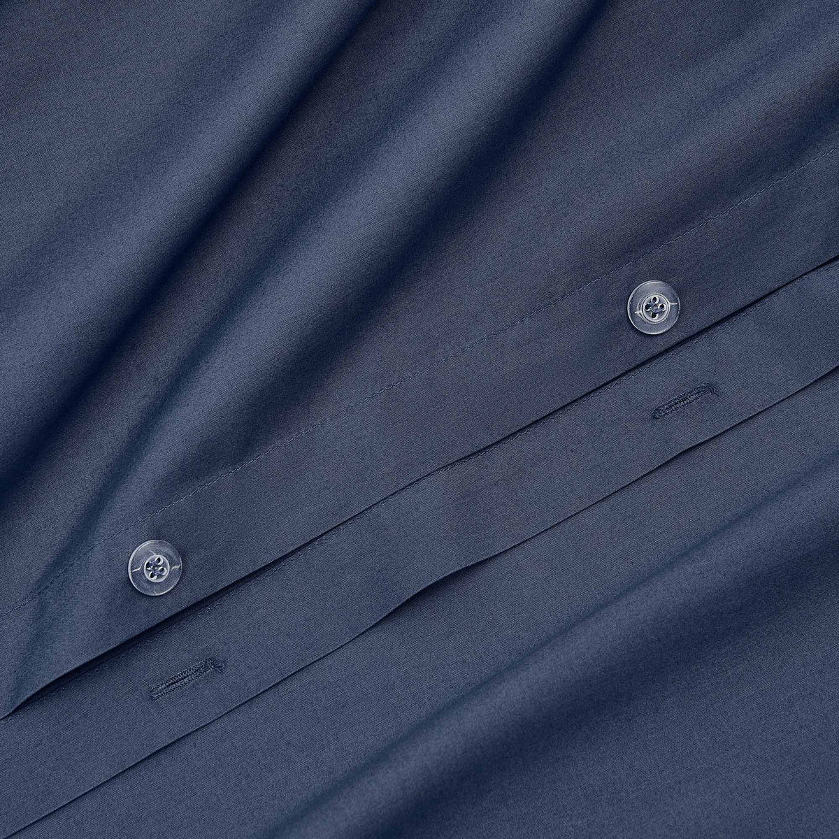 washed cotton duvet set ocean blue detail