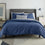 washed cotton duvet set ocean blue lifestyle