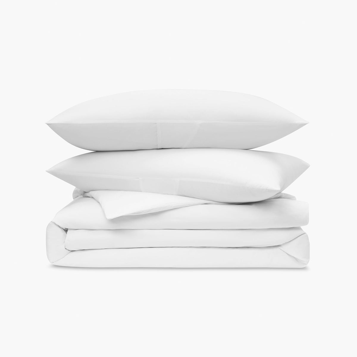 washed cotton duvet set white