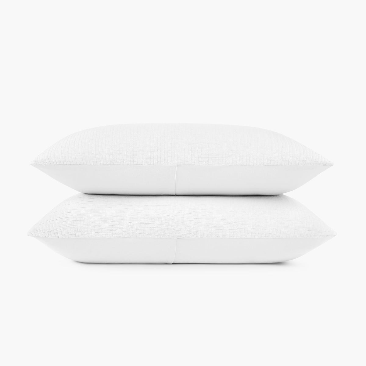 Organic Crinkle Matelasse Sham Set - White