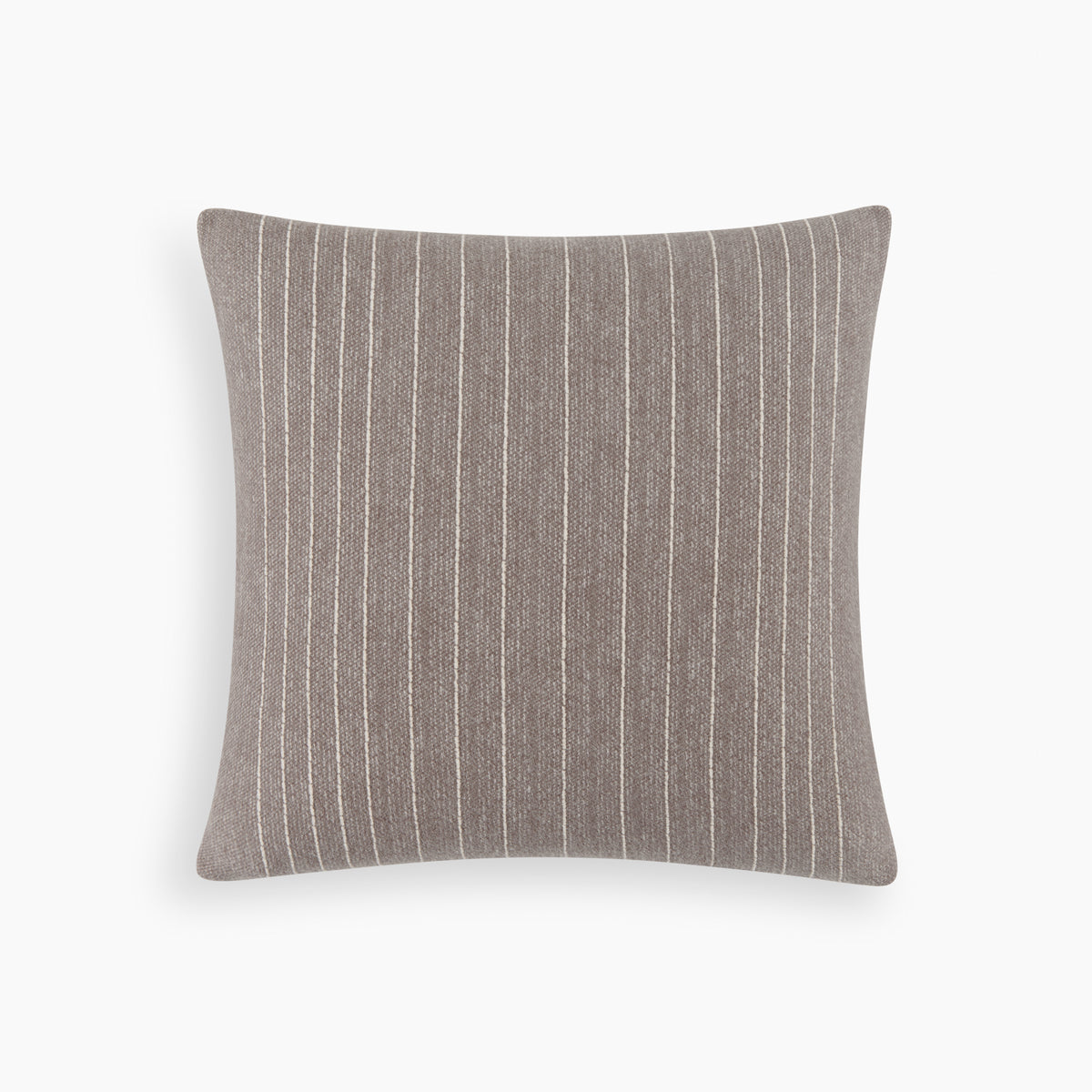 Organic Cotton & Wool Textured Stripe Pillow Case In Espresso