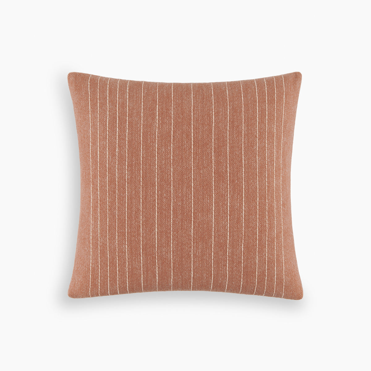 Organic Cotton & Wool Textured Stripe Pillow Cover In Sedona