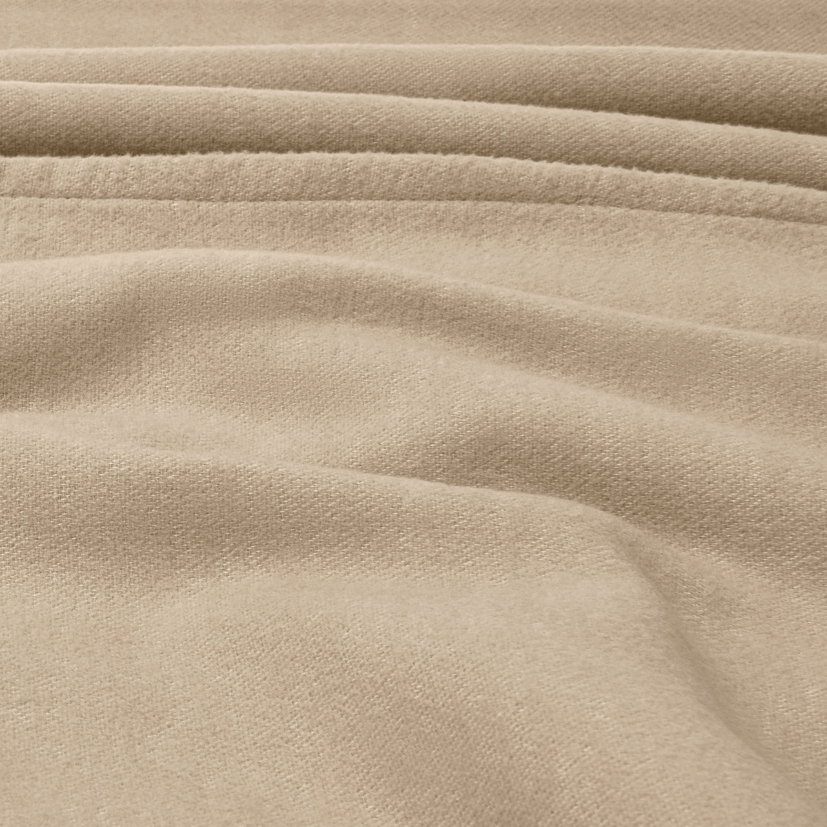 Detail Of Organic Brushed Cotton Blanket In Stone