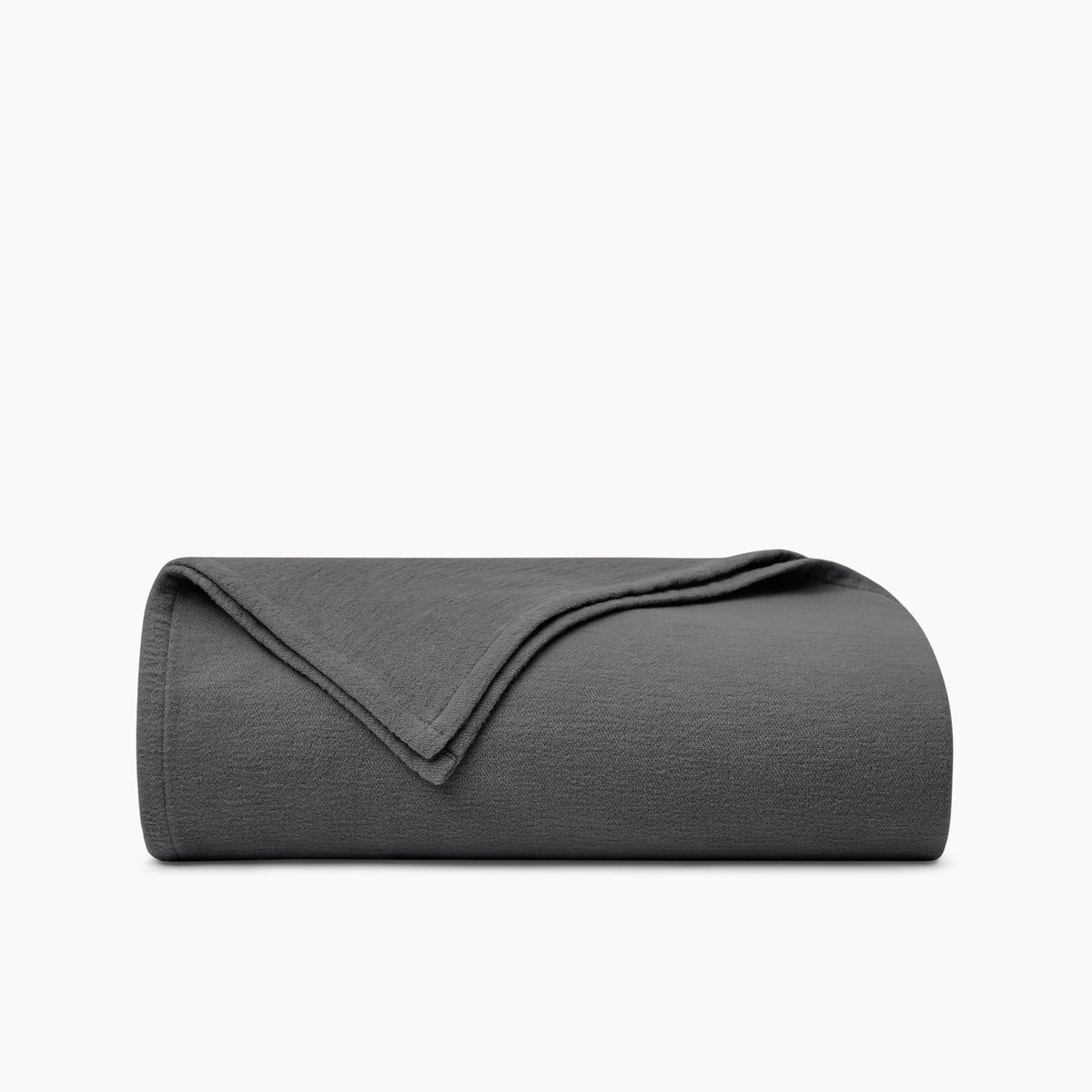 Organic Brushed Cotton Blanket In Charcoal