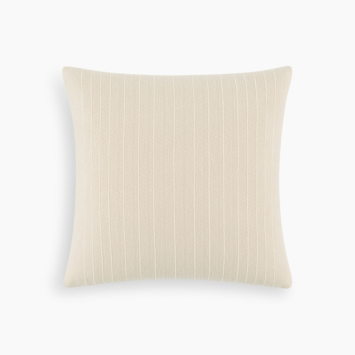 Organic Cotton & Wool Textured Stripe Pillow Cover In Wheat
