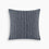 Organic Cotton & Wool Textured Stripe Pillow Cover In Deep Blue