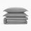 Organic Percale Bedding Set - Concrete and Vapour