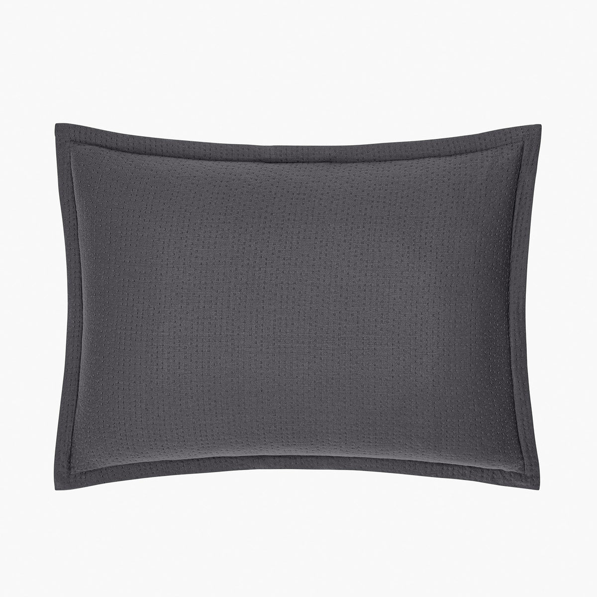 Optional Organic Matelasse Sham In Coal