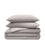 Organic Crinkle Matelasse Duvet Set In Warm Gray