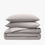 Organic Crinkle Matelasse Duvet Set In Warm Gray