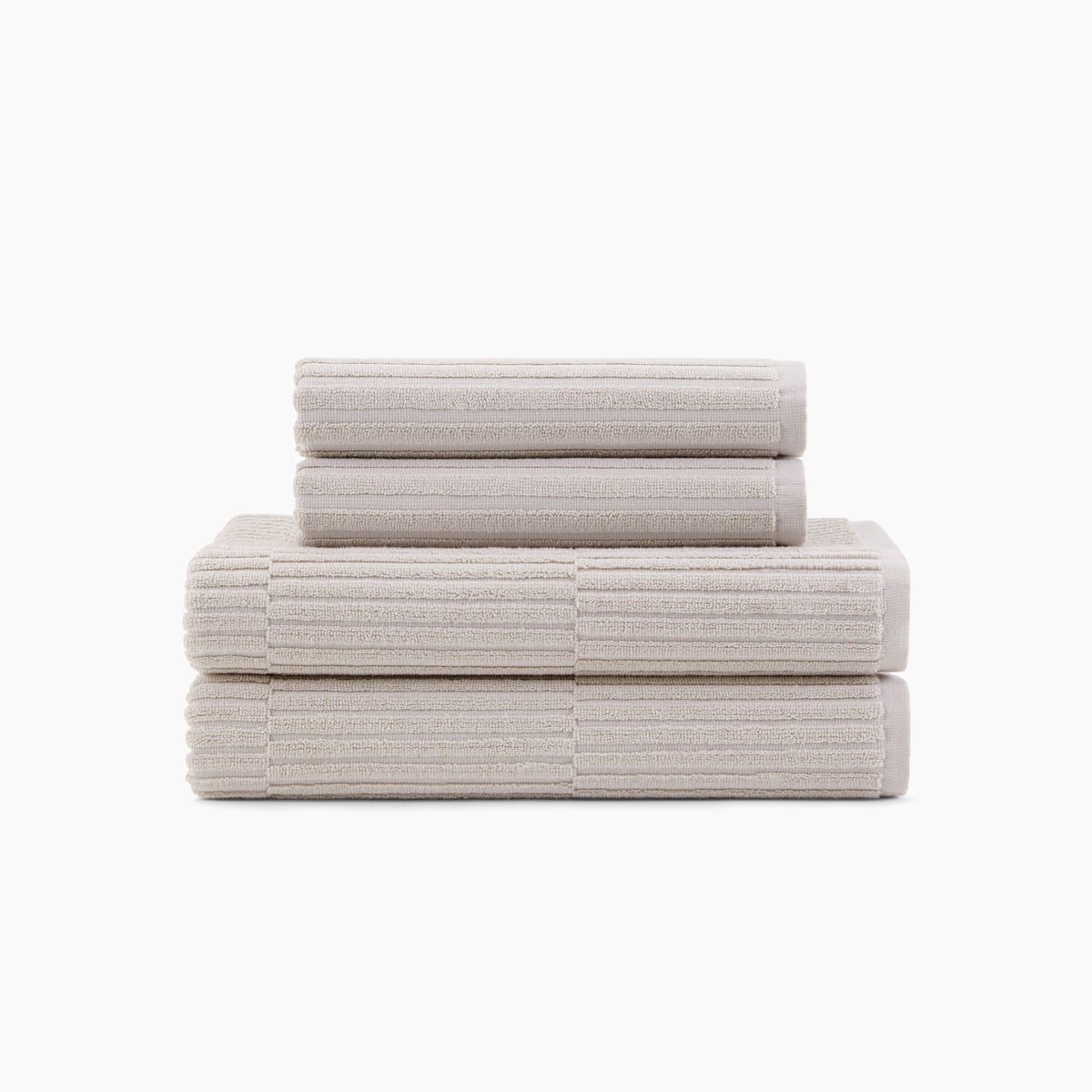 Organic Ribbed Towel - Pumice · Under The Canopy