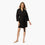 organic cotton loungewear black short robe