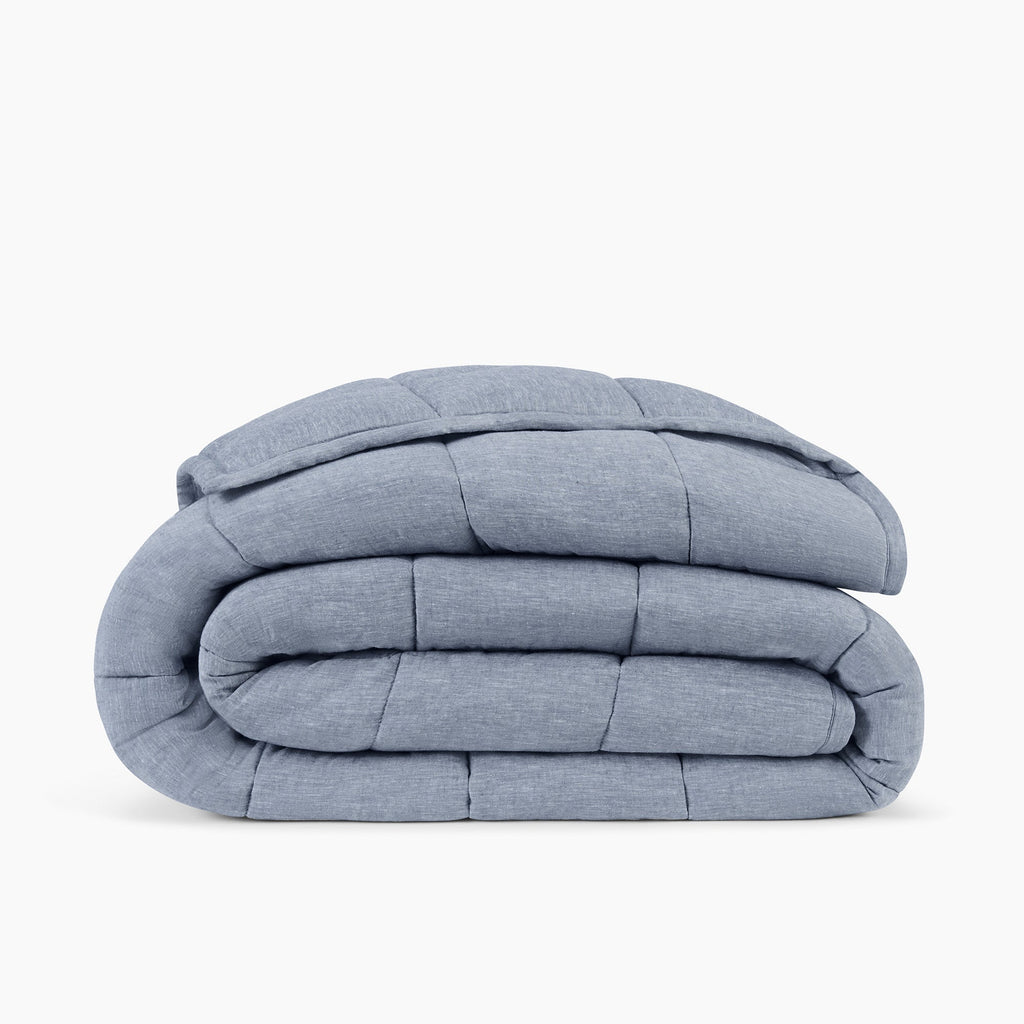 Linen Eucalyptus Quilt In Chambray