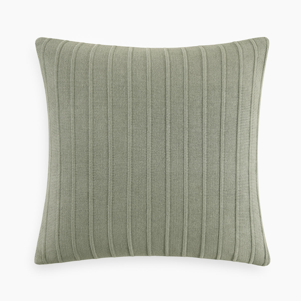 Organic Cotton Ribbed Knit Pillow Cover - Moss · Under The Canopy