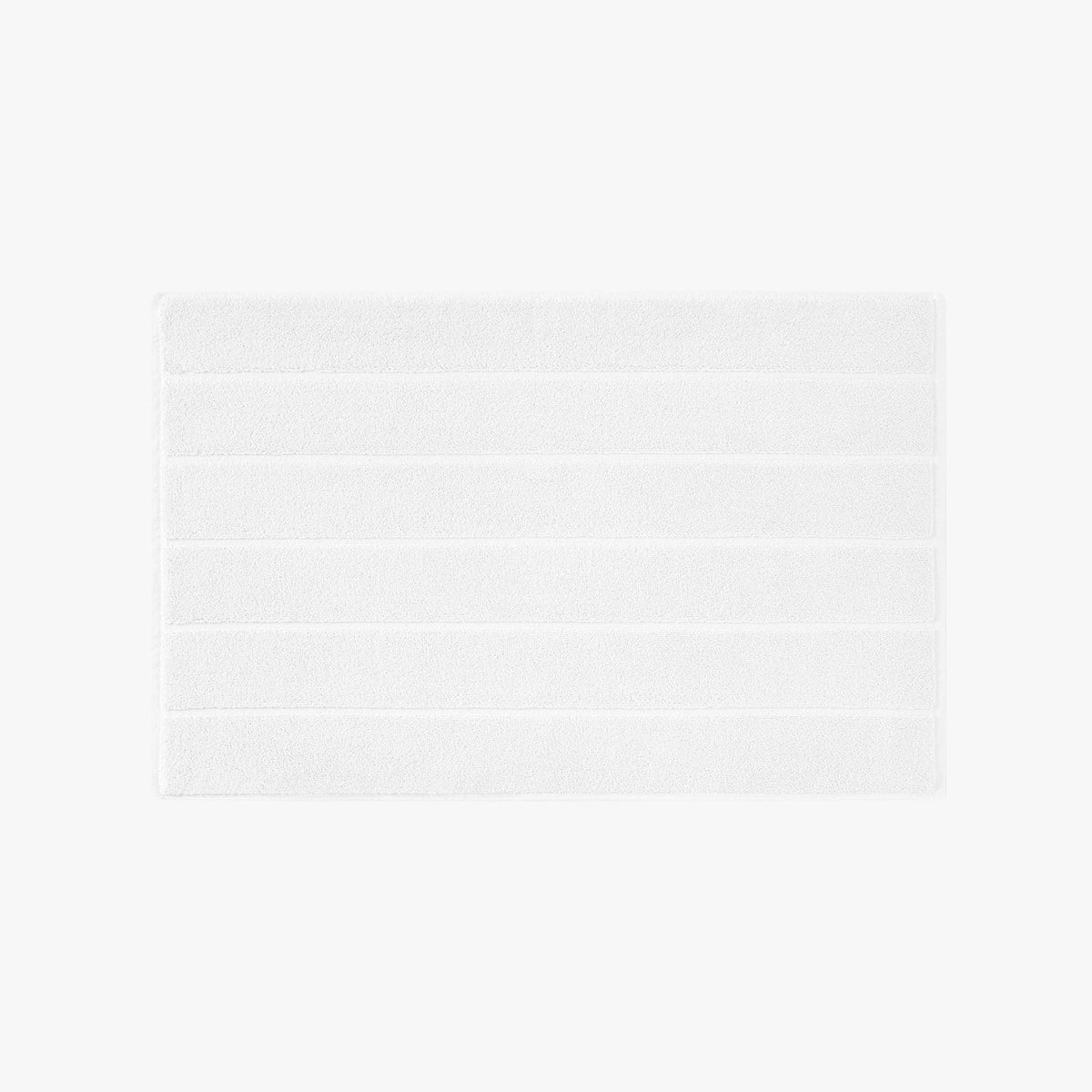 Organic Ribbed Bath Mat - White · Under The Canopy