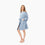 Front Of Organic Short Lounge Robe In Light Blue
