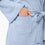 Front Pocket Of Organic Short Lounge Robe In Light Blue