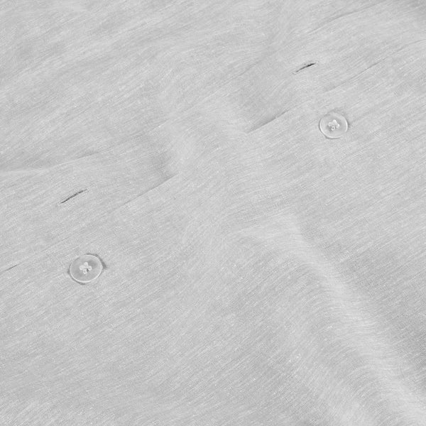 Texture Detail Of Linen Eucalyptus Duvet Set In Glacier