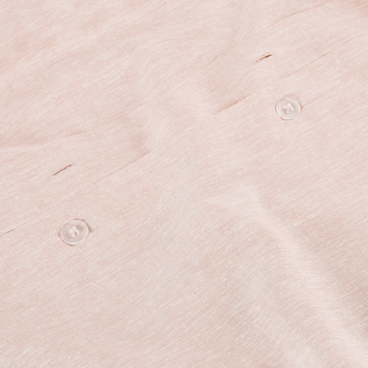 Texture Detail Of Linen Eucalyptus Duvet Set In Rose Dust