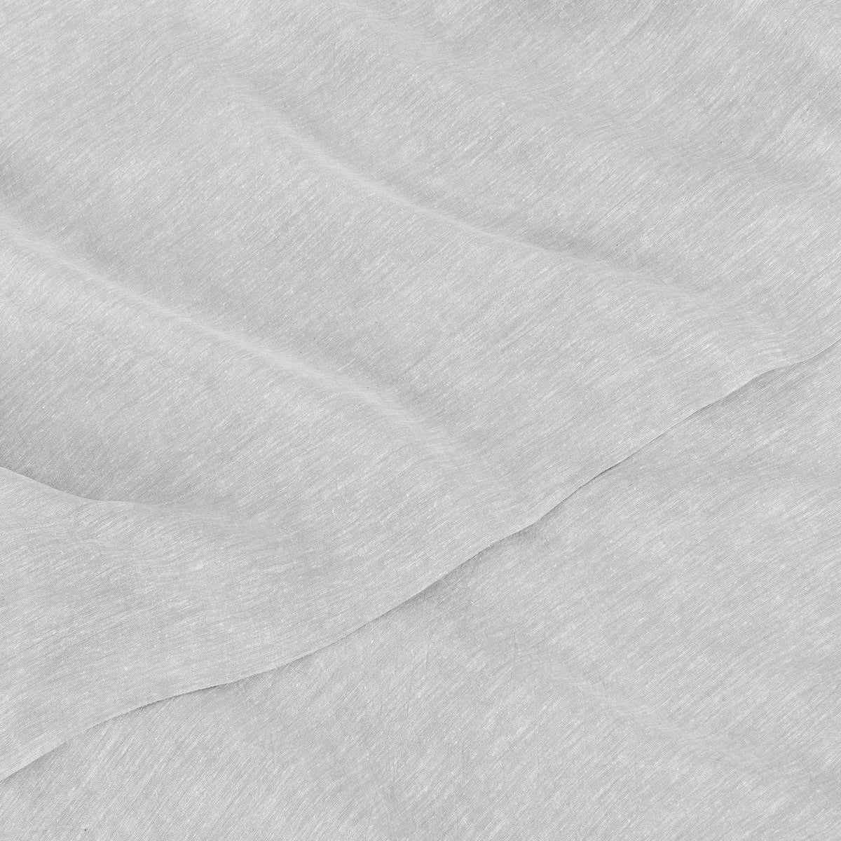 Texture Detail Of Linen Eucalyptus Flat Sheet In Glacier
