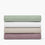 Stack of Linen Eucalyptus Flat Sheets In Available Colors