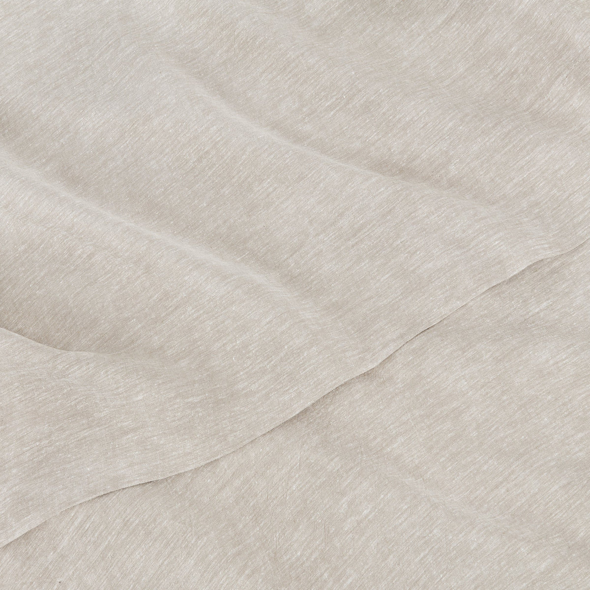 Texture Detail Of Linen Eucalyptus Flat Sheet In Stone