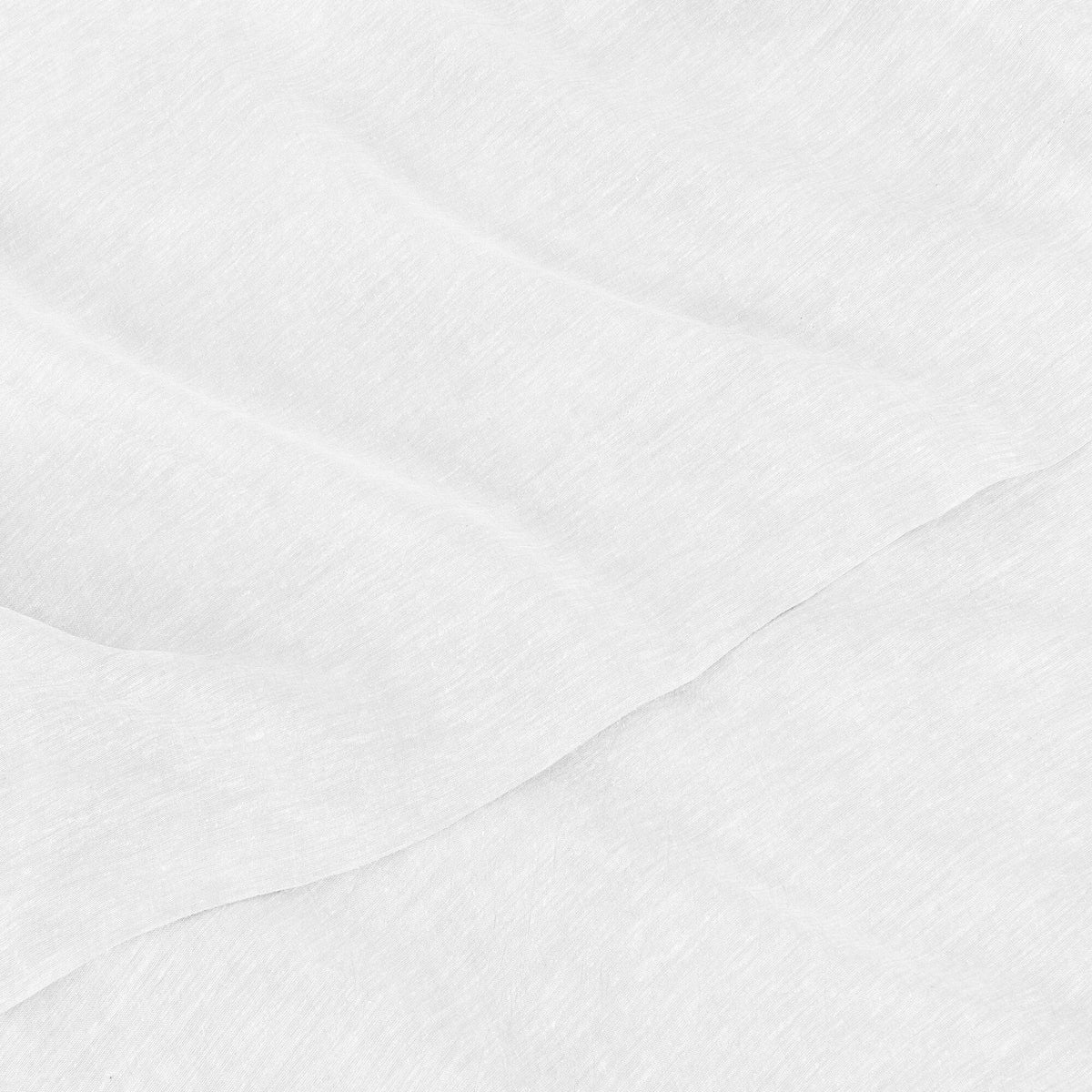 Texture Detail Of Linen Eucalyptus Flat Sheet In White