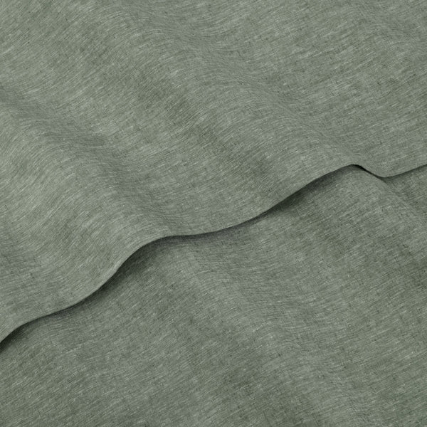 Texture Detail Of Linen Eucalyptus Sheet Set In Forest