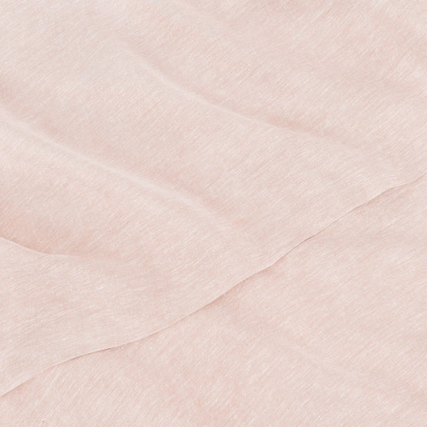 Texture Detail Of Linen Eucalyptus Sheet Set In Rose Dust