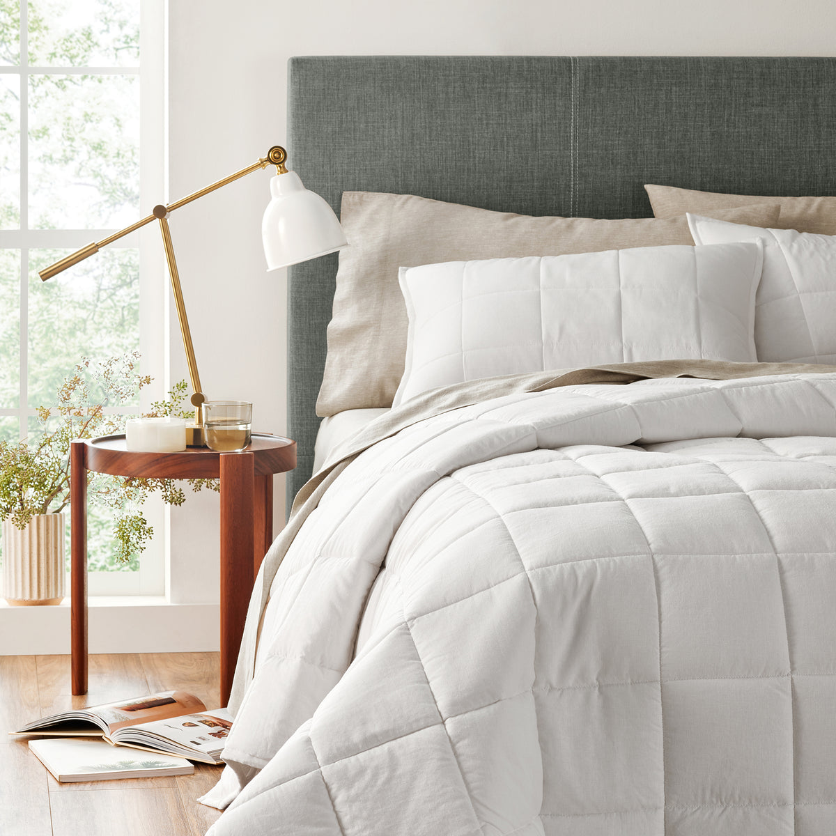 Linen+ Quilted Coverlet in 2023  Comfortable sheets, Sateen sheets, Duvet  bedding