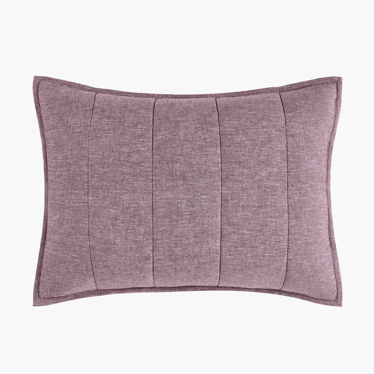fig purple linen eucalyptus box quilt pillow shams