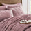 fig purple linen eucalyptus box quilt pillow shams