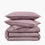 fig purple linen eucalyptus duvet cover and shams