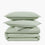 pistachio green linen eucalyptus duvet cover and shams