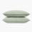 pistachio green linen eucalyptus pillow shams