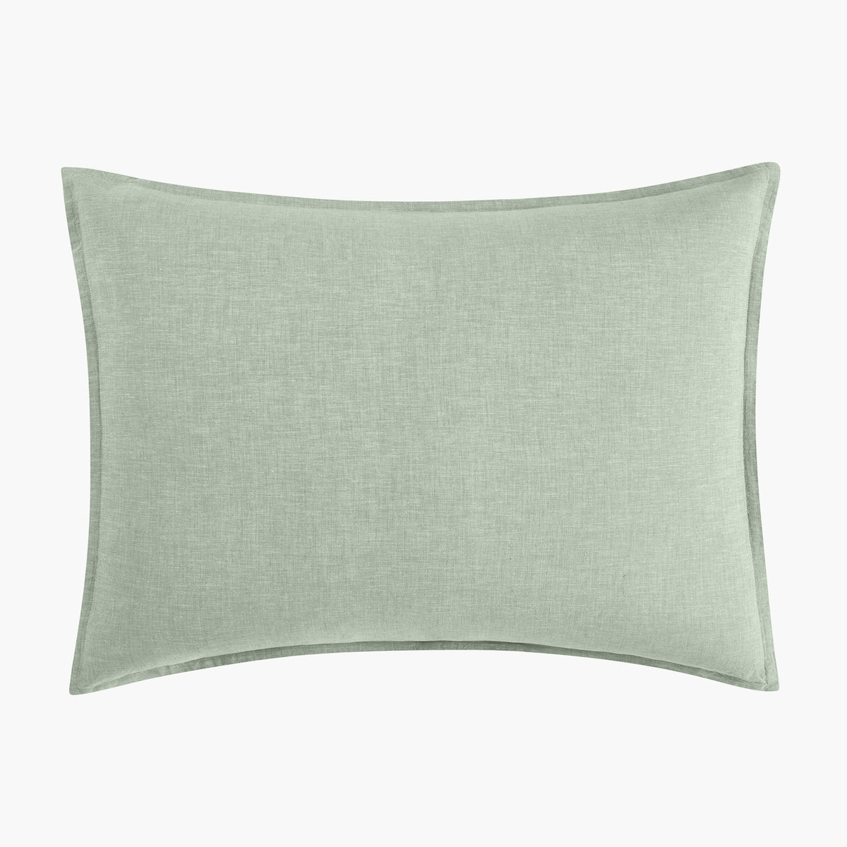 pistachio green linen eucalyptus pillow sham