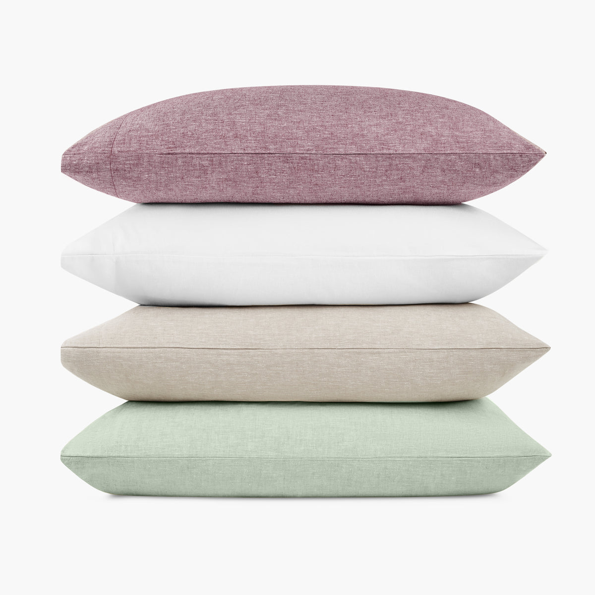 fig purple linen eucalyptus pillowcases